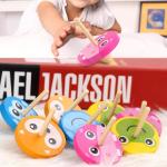 Kids Rainbow Wooden Gyro Toy Wheel For Stress Relieving