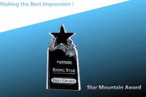 Quality crystal star mountain award/crystal star award/crystal star mountain trophy/star trophy wholesale