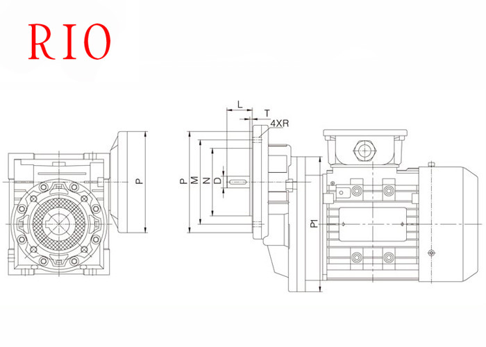 Pc63 Small Industrial Helical Gear Speed Reducer Large Torque And Speed Ratio