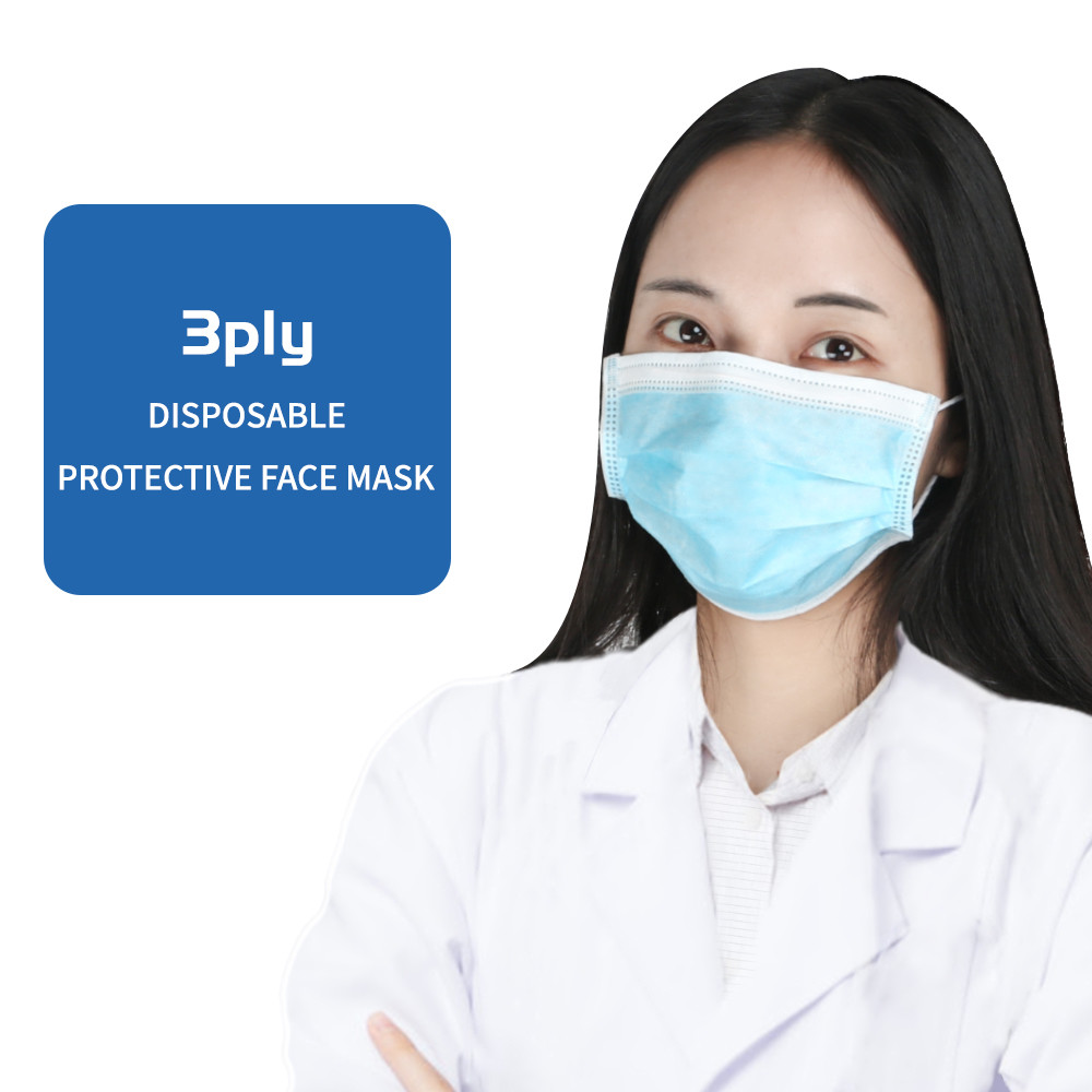 Kids Disposable Hygiene Face Mask Melt Blown Fabric Material Large Stock