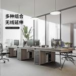 Solid Wood Industrial Style Office Staff Desk with Customized Colors and Mail