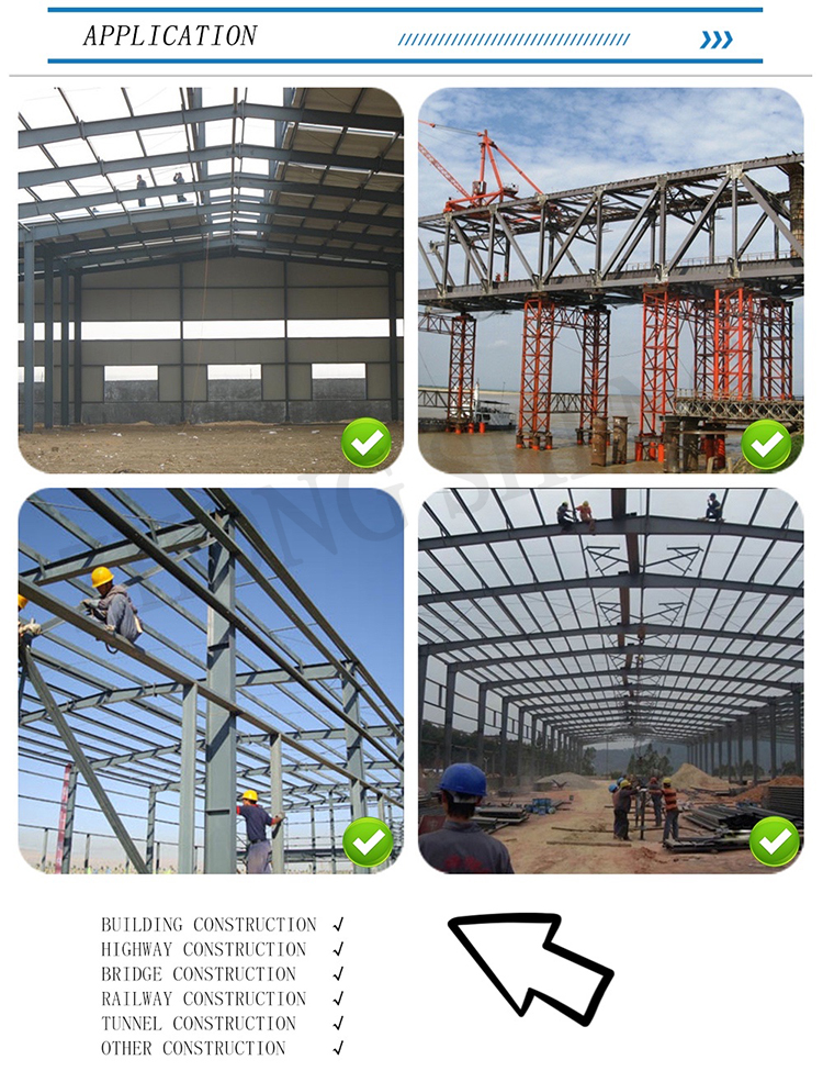 Non-Alloy H-Channel Steel Structure ASTM Q355 Ss400 ASTM A36 A572 Carbon Steel H Beam for Structural Engineering Bridge