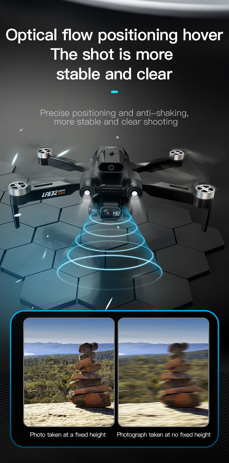 Multi-angle Shot Lf 632 Obstacle Avoidance Recognition Drone With Maximum Flight Time 13 Minutes Design Drone 3D Flip