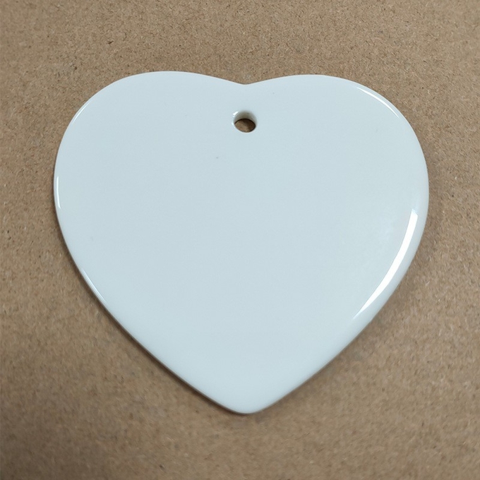 3'' Sublimation Ceramic Blanks Christmas Ceramic Pendant For Sublimation Printing