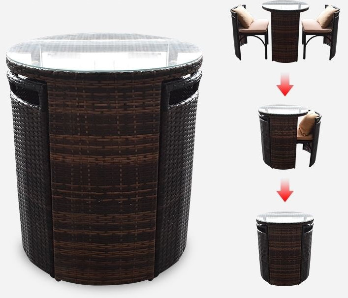 Patio Rattan Dining Table Set Luxury Garden Restaurant Chair Furniture