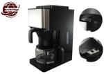 Portable Electric Drip Coffee Maker 1250ml / 8-10Cups Black Silver For Home