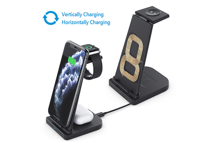 7.5w QI Enabled 3 In 1 Wireless Charging Station