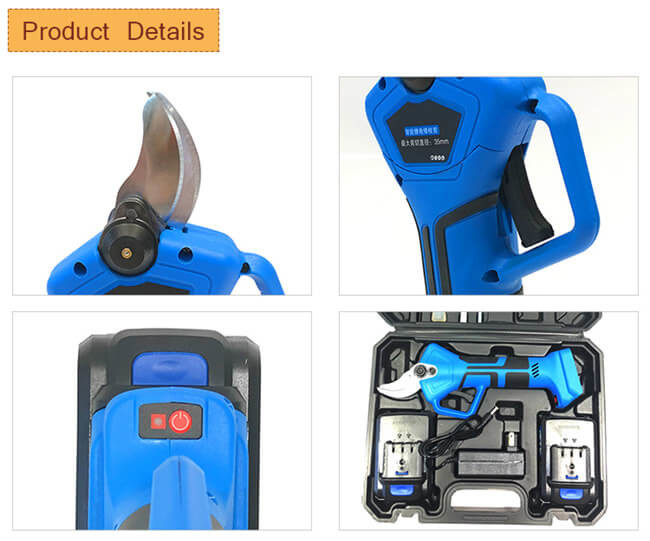 35mm Cordless Electric Pruning Shear Efficient Fruit Tree Branch Cutter