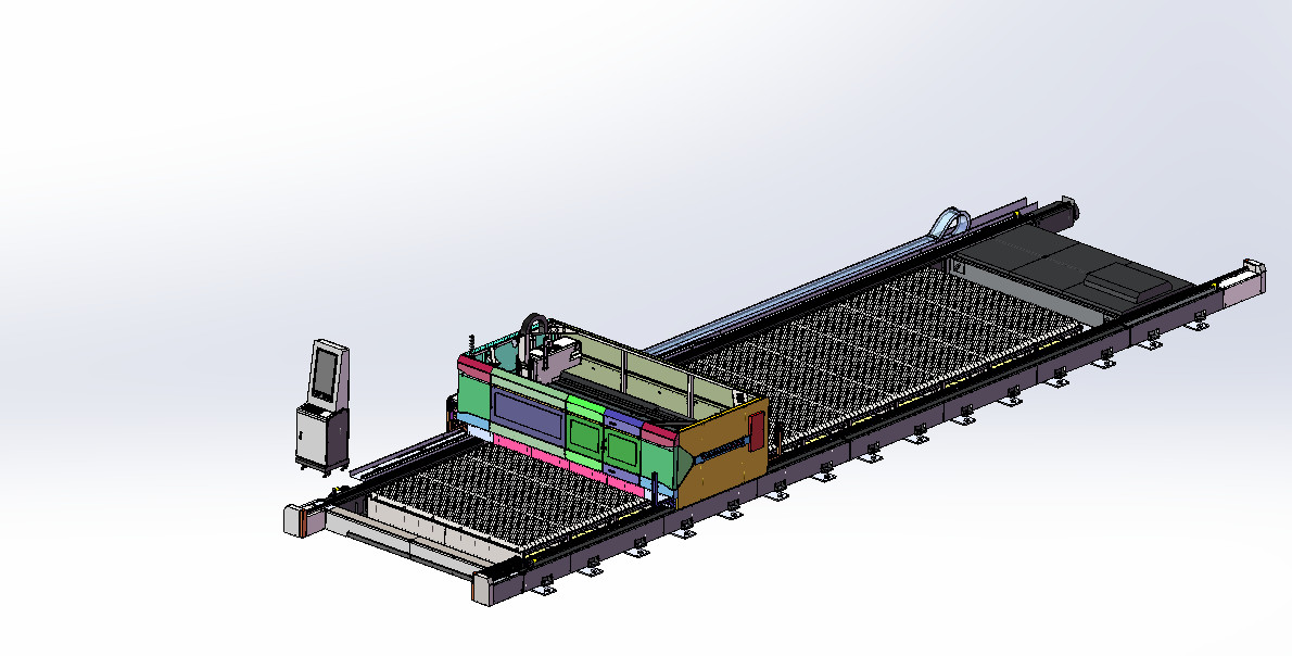 Powerful Gantry Laser Cutting Machine With Water Cooling Cypcut Control System And AC380V/50Hz Power Supply