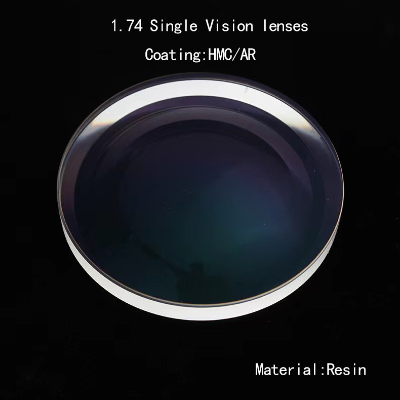 1.74 HMC AR Coating Ophthalmic Single Vision Lenses For Block Hmc + Emi Lens