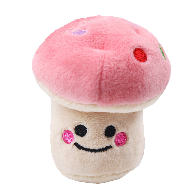 Creative 10cm Vocal Mushroom Plush Toys For Pet