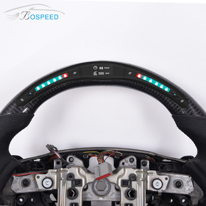 F150 LED Display Real Carbon Fiber Steering Wheel Gloss Black Ford