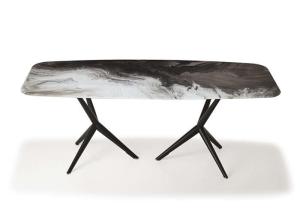 Quality Home / Restaurant Custom Made Furniture Dining Room Tables With Marble Top wholesale