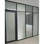 Narrow Frame Acoustic Tempered Glass Partition Walls 12mm Thickness