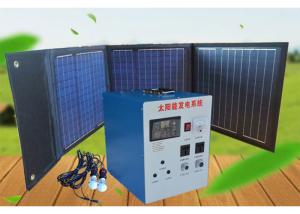 China Mobile Folding Solar Energy PV System 100W 150W Black Panels 65A 100A Battery on sale