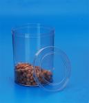 Transparent Airtight Plastic Jars Cylindrical Shape Food Grade Material
