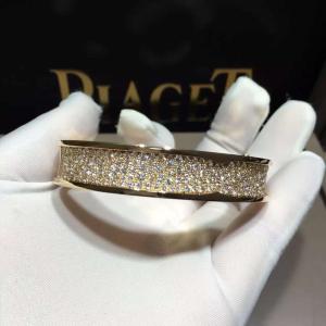 Quality brand jewelry full diamonds bracelet in 18 kt pink gold Also available in white and yellow gold wholesale