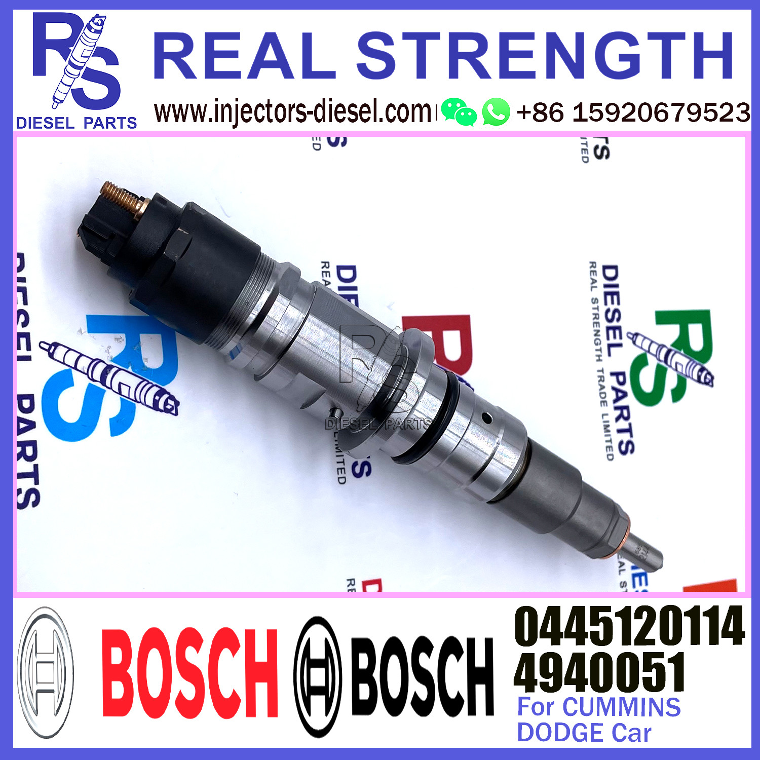 BOSCH Diesel Injector 0445120114 Diesel Engine Parts 0445120113 0445120114 4940051 For CUMMINS Diesel Engine