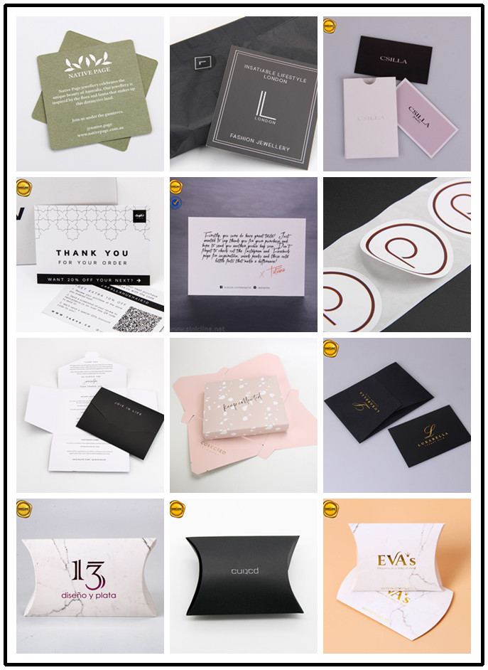 350gsm Personalized Rose Gold Logo Paper Thank You Card For E Commerce Packaging