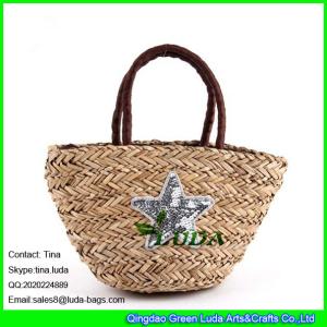 Quality LUDA 2016 qingdao onemore factory ladies handbag tote seagrass straw bag wholesale