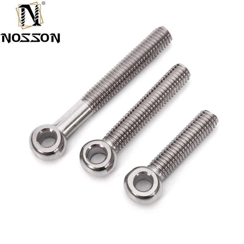 Plain Finish Stainless Steel Round Fish Eye Screw M5 M6 M8 M10 M12 M16 M20 M24 M30 for Lifting and Slipknot Eye Bolt