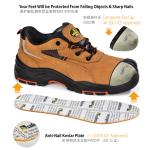 PU Sole Steel Toe Work Shoes In Genuine Cowhide Leather For Industrial