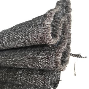 Quality 600D Melange Black White Yarn Woven Cationic Oxford Fabric Polyester Imitation Linen Fabric wholesale