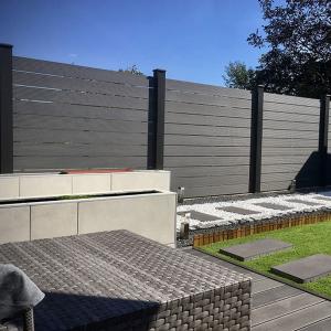 Quality Garden WPC Fence Panels Fireproof Wood Polymer Composite Boards wholesale