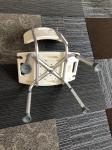 Hospital Bath Chair White Height Adjustable Aluminum Alloy Matte Finish