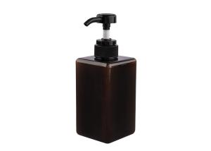 Quality Square Brown Cosmetic PETG Bottle 450ml Large Capacity Reusable wholesale