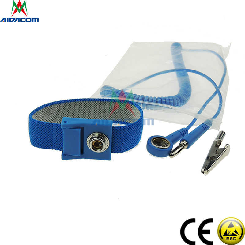 Reusable Anti Static Wrist Straps With Grounding Wire Alligator Clip