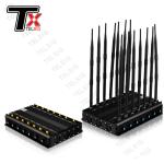 Long Range 14 Antennas Wireless Signal Jammer Aluminum Alloy Shell Black Color