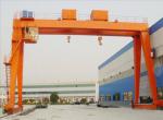 Work Yard A Frame Double Beam Gantry Crane , Optional Color Rubber Tired Gantry