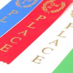 Blue Green Medal Award Ribbon Polyester Satin Custom Medal Ribbons