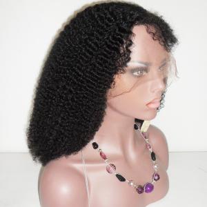 Quality Natural Black Top Quality Kinky Curl Texture Peruvian Remy Hair Wigs wholesale