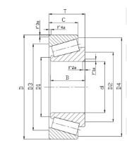 Custom Standard Precision Tapered Roller Bearings 32220