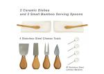 Rectangle Shaped Bamboo Kitchen Supplies , Bamboo Cheese Tray Platter With Knife
