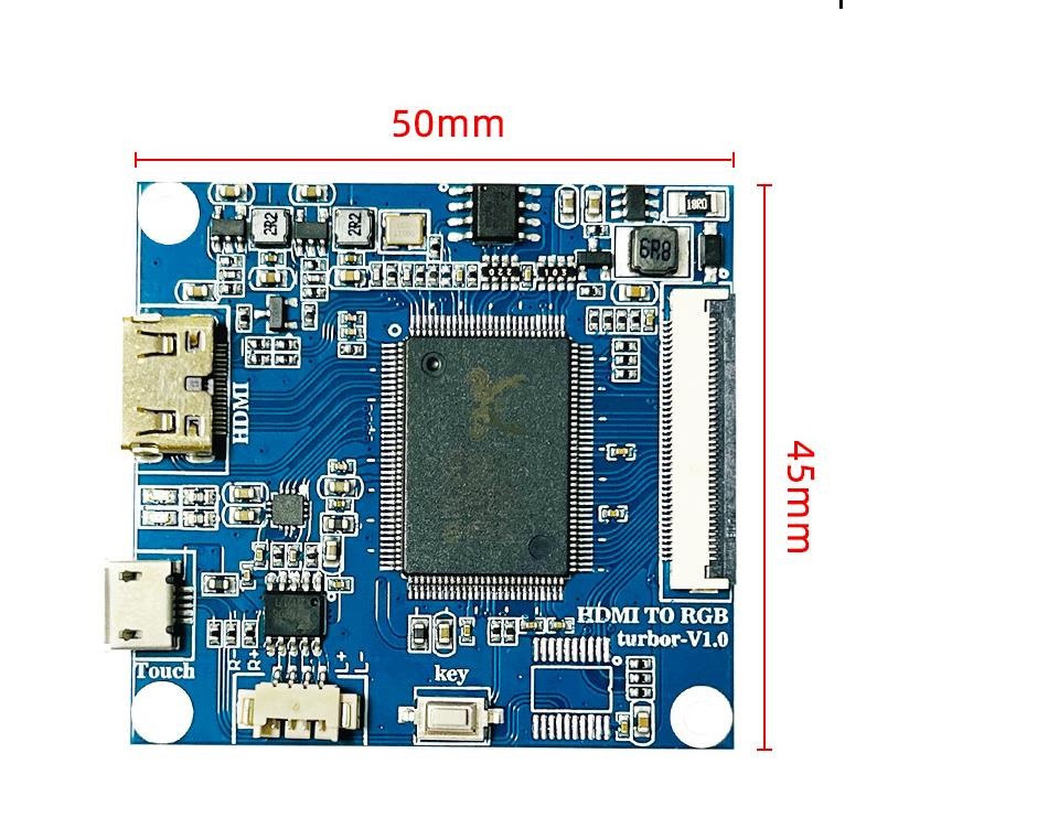 2.76 Inch Round TFT Display With HDMI Board 480x480 Resolution HDMI Interface 450 C/D