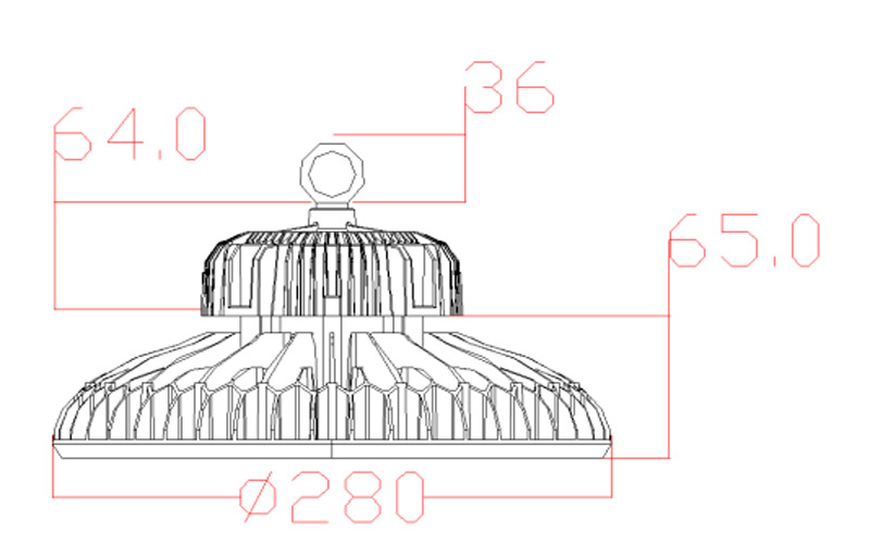 Industrial UFO High Bay Led Lighting Housing 100W 150W 240w High CRI
