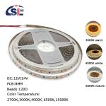 Residential LED Light Strip DC12V 24V SMD2835 Electroplate PCB 120Ds 8mm Ra 80