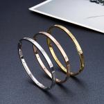 Bling Diamonds Light Luxury Gold Bangle Independent Design SS316l Gold Bangle