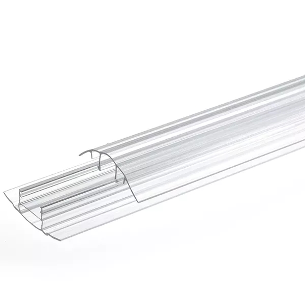 H Shape PC Connector Plastic Profiles Greenhouse Building Accessories For Polycarbonate Roof Sheet