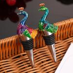 Enamel Color Red Wine Stopper Zinc Alloy Bottle Stopper