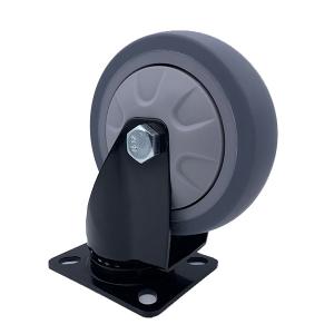 Quality 4'' Swivel Plate Caster TPR Wheel 200 kg Capacity wholesale