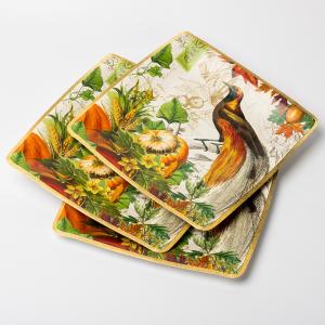 Quality Eco Friendly Small Square Paper Plates Holiday Party Supplies Dish Tableware Set wholesale