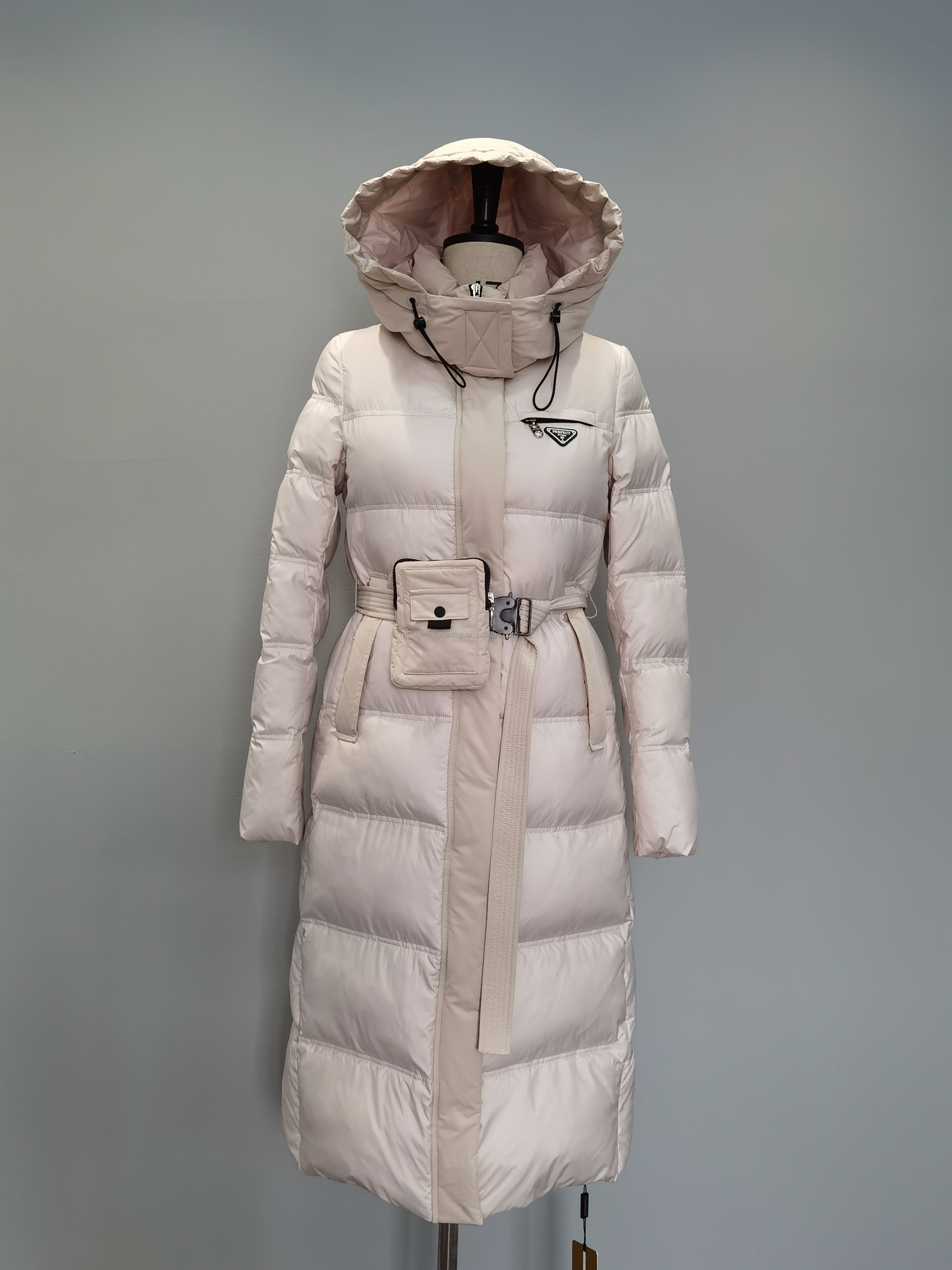 FODARLLOY Ladies Warm Hooded Cotton-padded Clothes Slim Long Down Winter Jackets Women Coats Woman Coat F23199
