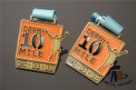Antique Gold Finish Custom Sports Medals With Heat Transfer Ribon