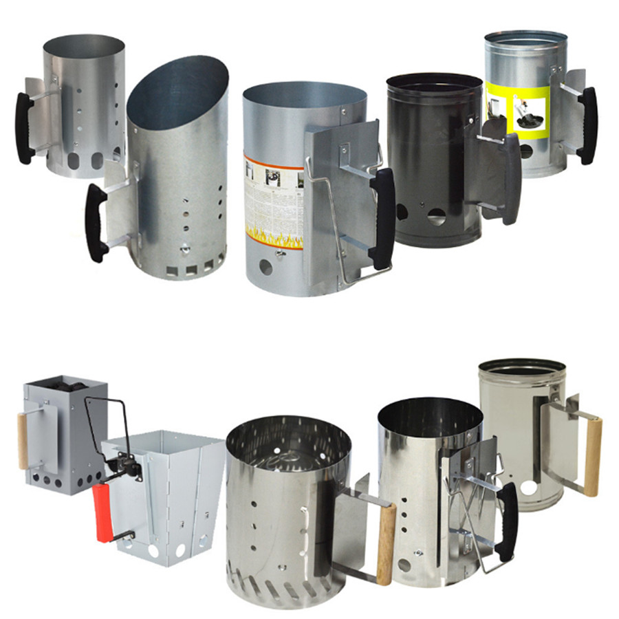 Amazon Iron Portable Garden Carbon Bucket Outdoor steel Carbon Barrels