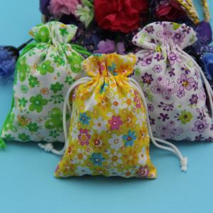 Quality Cloth Jewelry Packaging Bags , Colorful Drawstring Christmas Gift Bags wholesale