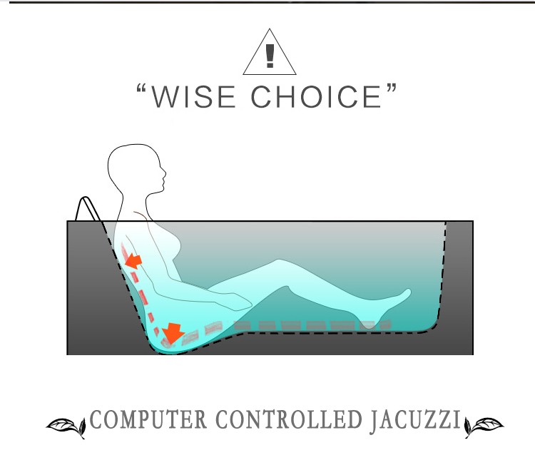 1700mm One Single Person Whirlpool Tubs For Small Spaces Luxury Acrylic